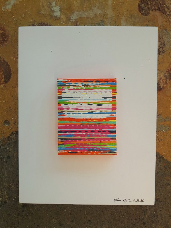Coloured lines 34 2020 22x17 Acryl-Lack a LW, SOLD